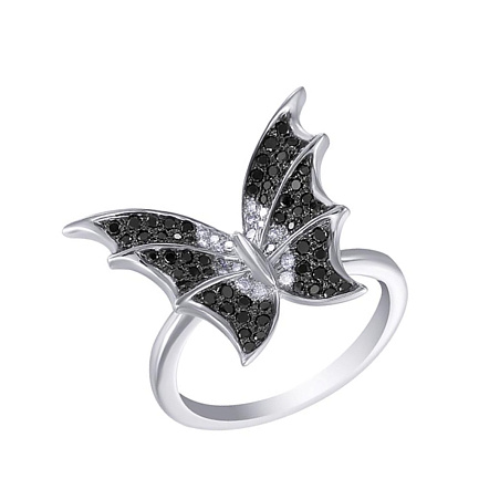 Кольцо из белого золота с бриллиантами