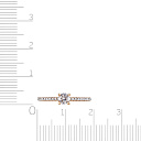 Кольцо из красного золота с фианитом