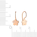 Серьги детские из красного золота с бриллиантами