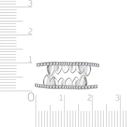 Кольцо из серебра с фианитом