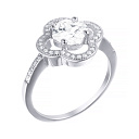 Кольцо из серебра с фианитом