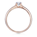 Кольцо из красного золота с бриллиантом