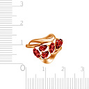 Кольцо из красного золота с гранатом