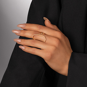 Кольцо из желтого золота с бриллиантом