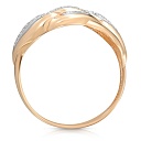 Кольцо из красного золота с фианитом