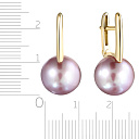 Серьги из желтого золота с жемчугом