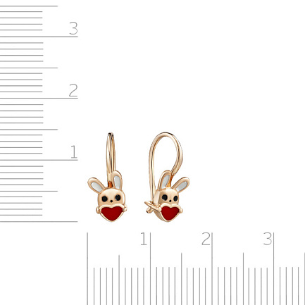 Серьги детские с французским замком