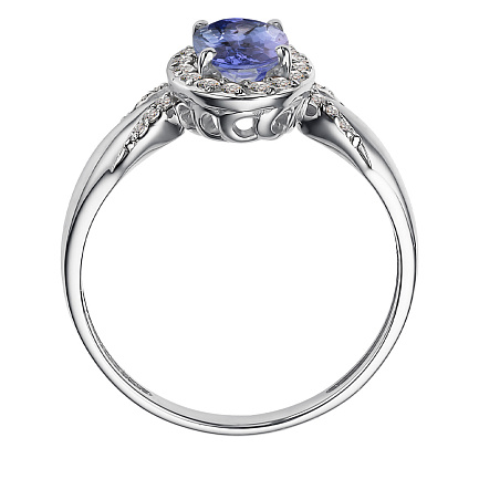 Кольцо из белого золота