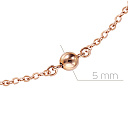 Браслет на ногу декоративный из красного золота, плетение якорное