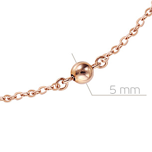 Браслет на ногу декоративный из красного золота, плетение якорное