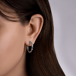 Серьги Конго из серебра