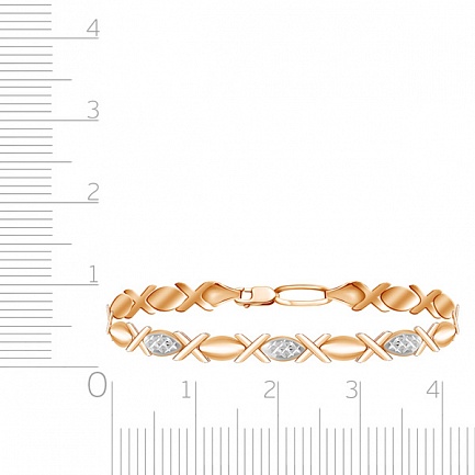 Браслет декоративный из красного золота