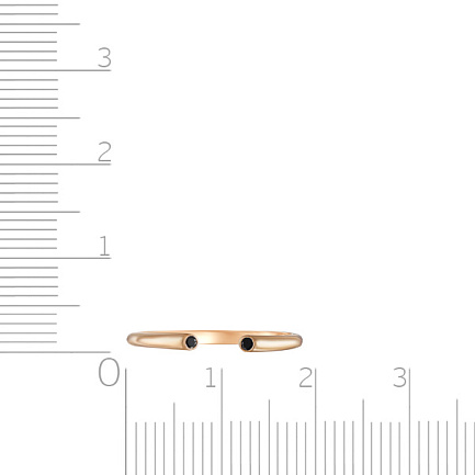 Кольцо из красного золота с фианитом