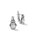 Серьги детские из серебра с фианитом