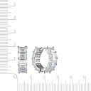 Серьги из серебра с фианитом