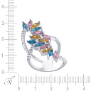 Кольцо из серебра с фианитом