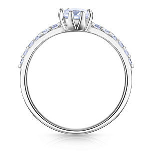 Кольцо из серебра с фианитом