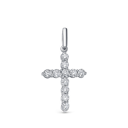 Крест из белого золота