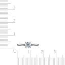 Кольцо помолвочное из белого золота с бриллиантом