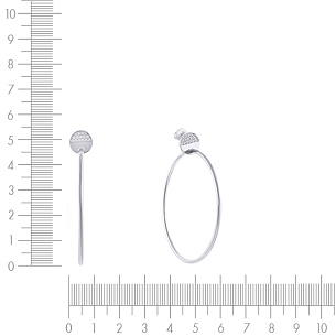 Конго из серебра с фианитом