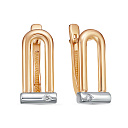 Серьги с английским замком из красного золота с бриллиантами