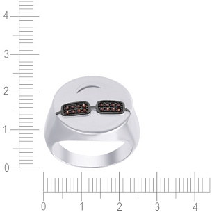 Кольцо из серебра с фианитом