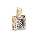 Подвеска из красного золота с бриллиантами