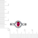 Кольцо из серебра с фианитом