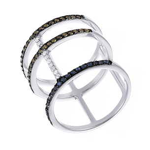 Кольцо из серебра с фианитом