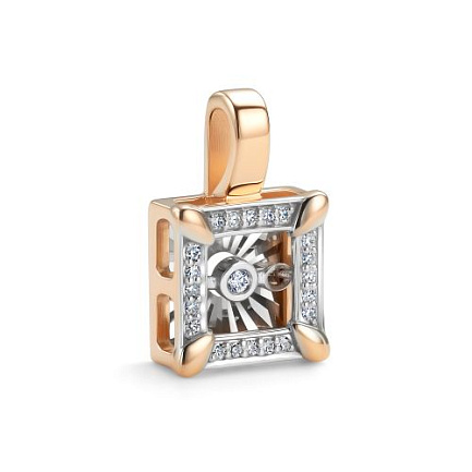 Подвеска из красного золота с бриллиантами