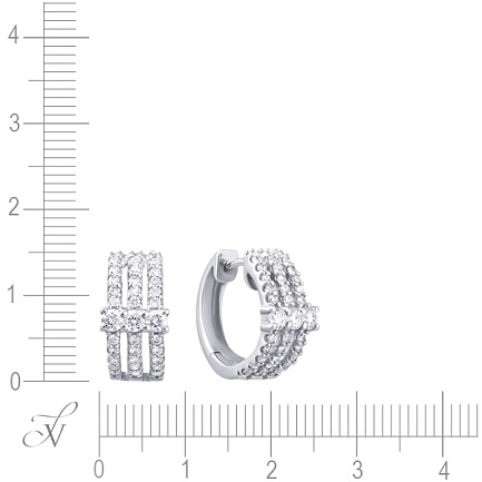 Конго из белого золота с бриллиантами