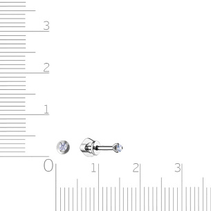 Серьги Пусеты из белого золота с бриллиантами