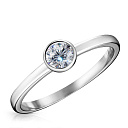 Кольцо из серебра с фианитом