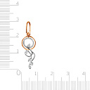 Подвеска из красного золота с фианитами Сваровски