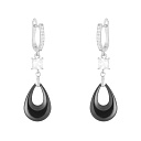 Серьги с английским замком из серебра с керамикой