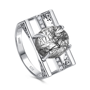 Кольцо из серебра с кварцем