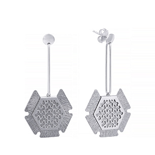 Серьги из серебра с дублетом