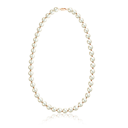 Колье из красного золота с жемчугом