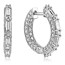 Серьги из белого золота с бриллиантами