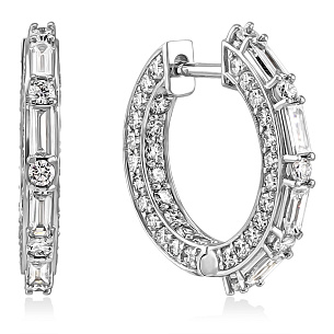 Серьги из белого золота