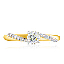 Кольцо из желтого золота с бриллиантами