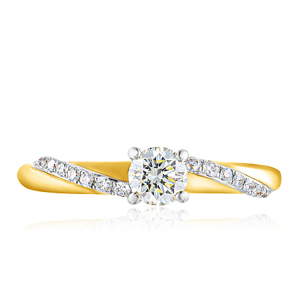 Кольцо из желтого золота с бриллиантами