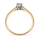 Кольцо из красного золота с бриллиантом