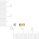 Пусеты из желтого золота с бриллиантами