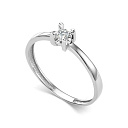 Кольцо из белого золота с бриллиантом