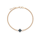 Браслет из красного золота с бриллиантами, сапфиром