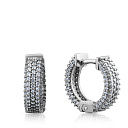 Серьги из серебра с фианитом