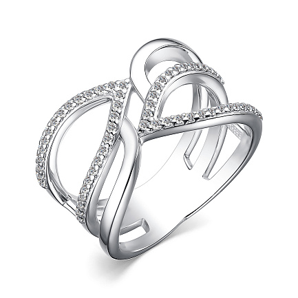 Кольцо из серебра с фианитами