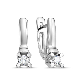 Серьги из белого золота