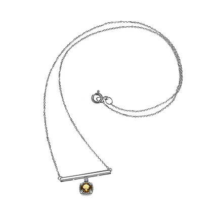 Колье из серебра с фианитом